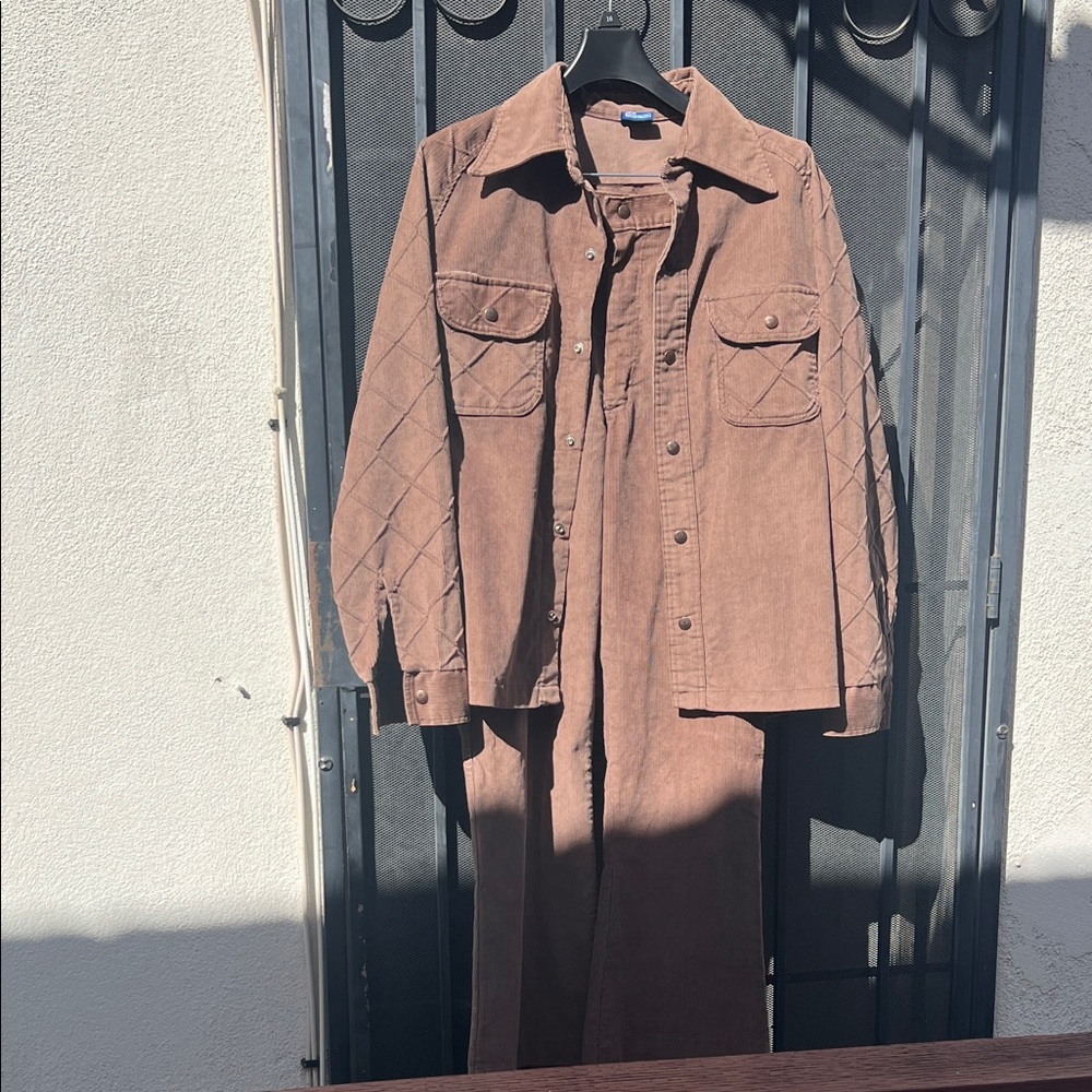 Vintage Sears Jeans Joint Brown Corduroy Jacket and Pants Ensemble